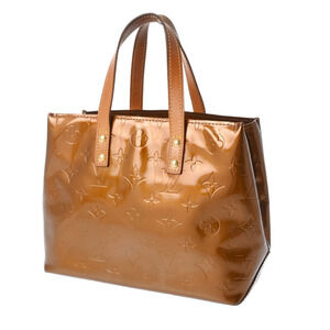 Louis Vuitton Monogram Bron Vernis White Reed Handbag